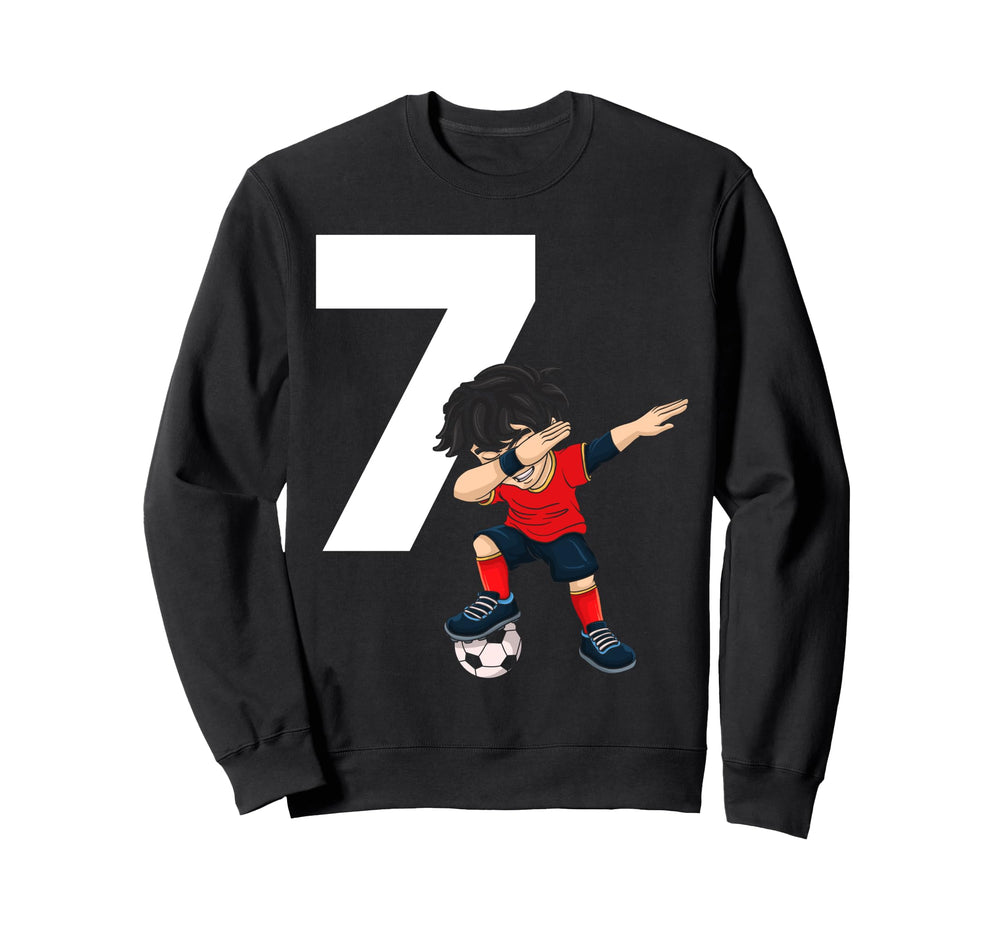 7 Soccer Birthday Gift Soccer Fan Sweatshirt - Trendy Graphic Men Women