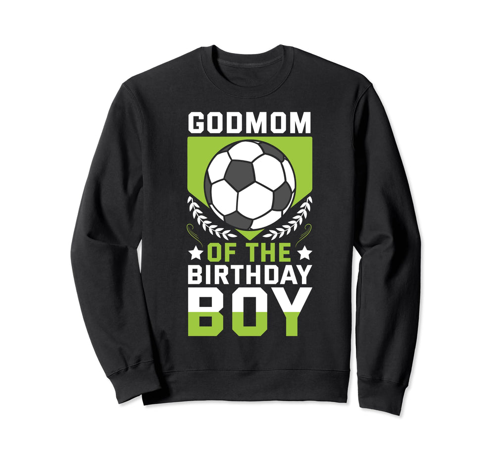Godmom Birthday Soccer Player Sweatshirt - Minimalist Print for Adults