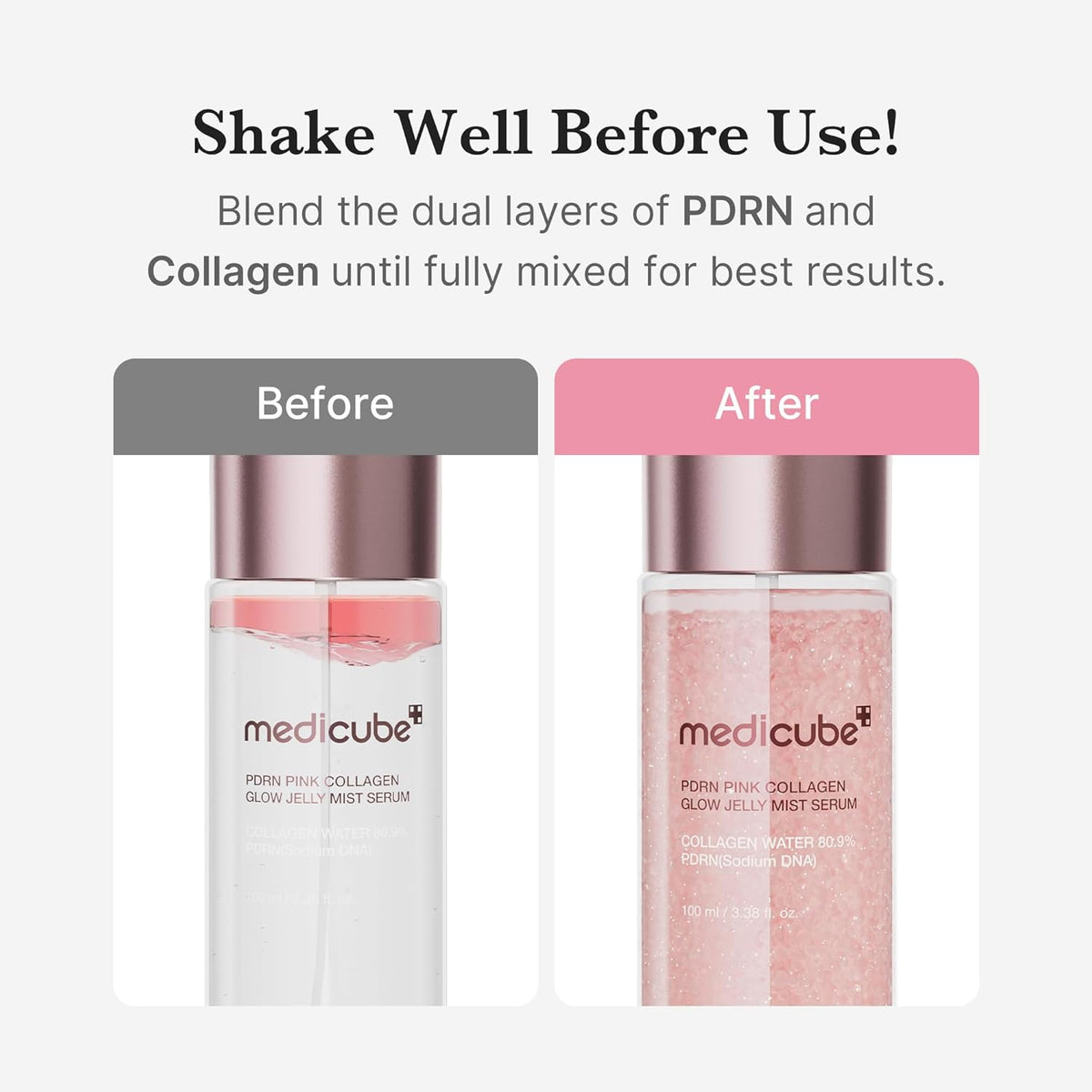 Medicube PDRN Pink Collagen Glow Jelly Mist Serum - Snipetell