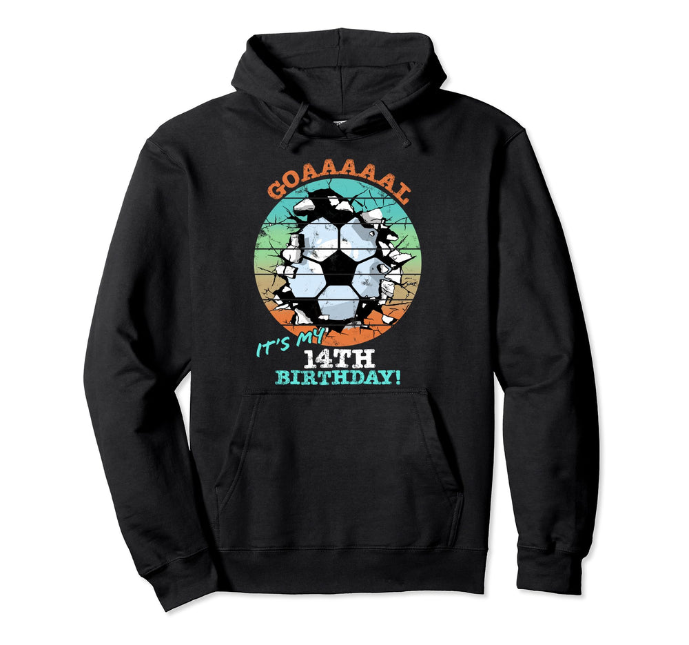 Soccer Birthday Party 14 Year Old 14Th Hoodie - Custom Art Print Unisex