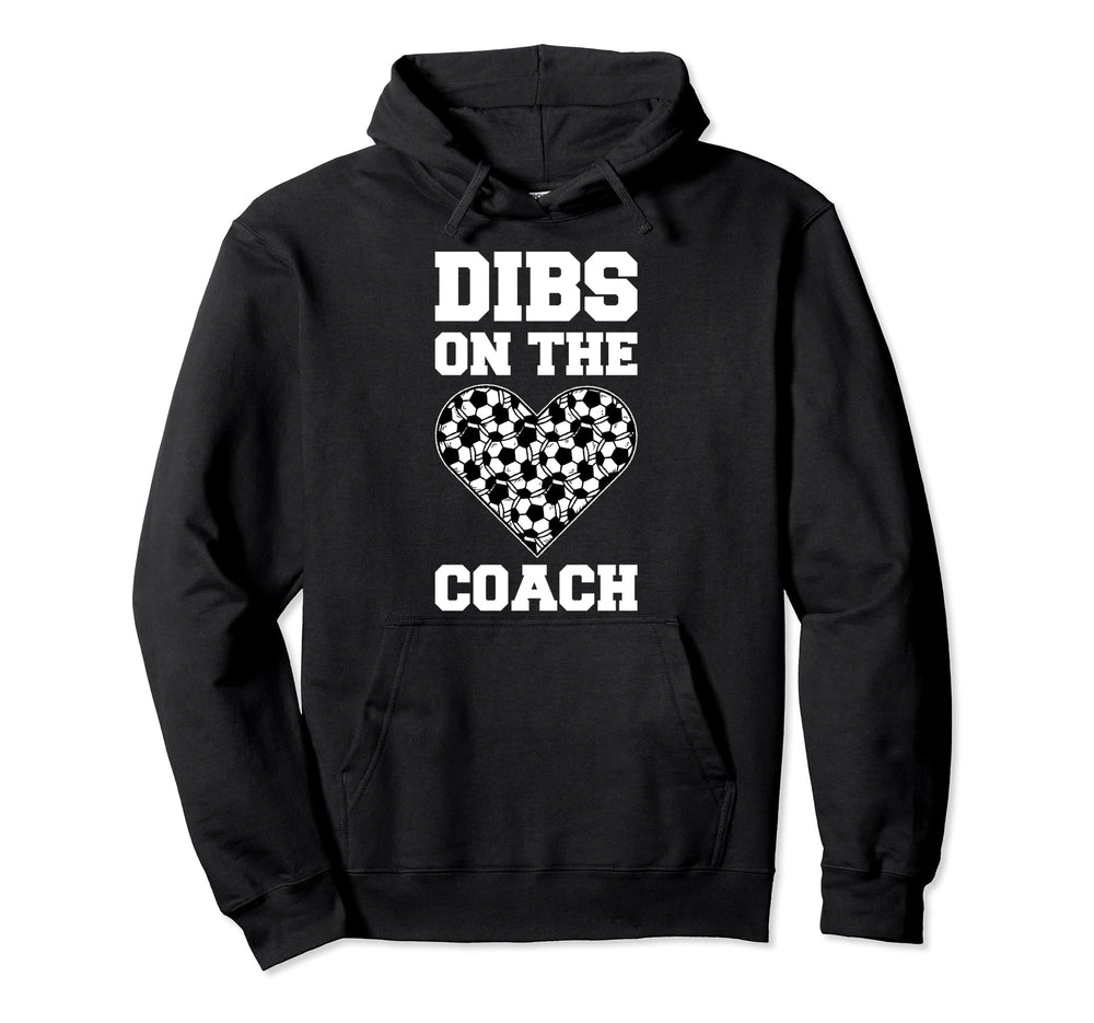 Dibs Coach Soccer Hoodie - Minimalist Print for Adults