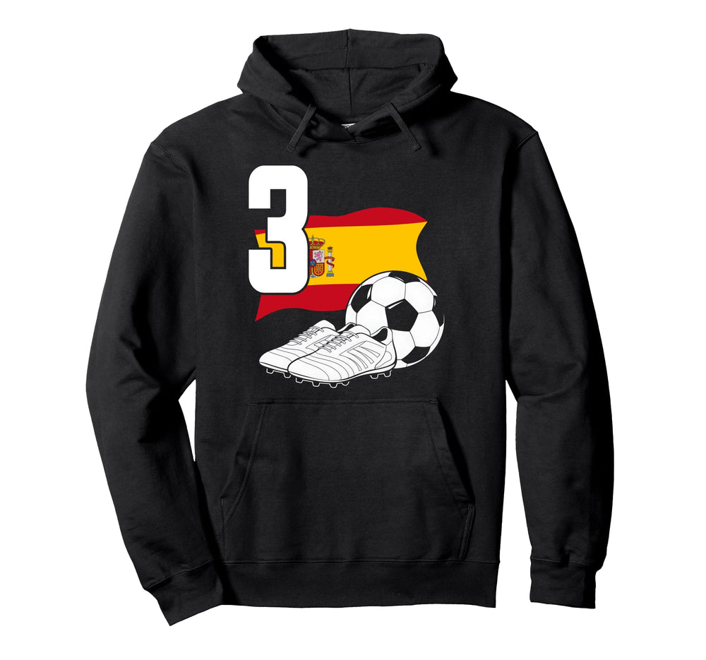 3 Soccer Birthday Gift Soccer Fan Hoodie - Minimalist Print Men Women