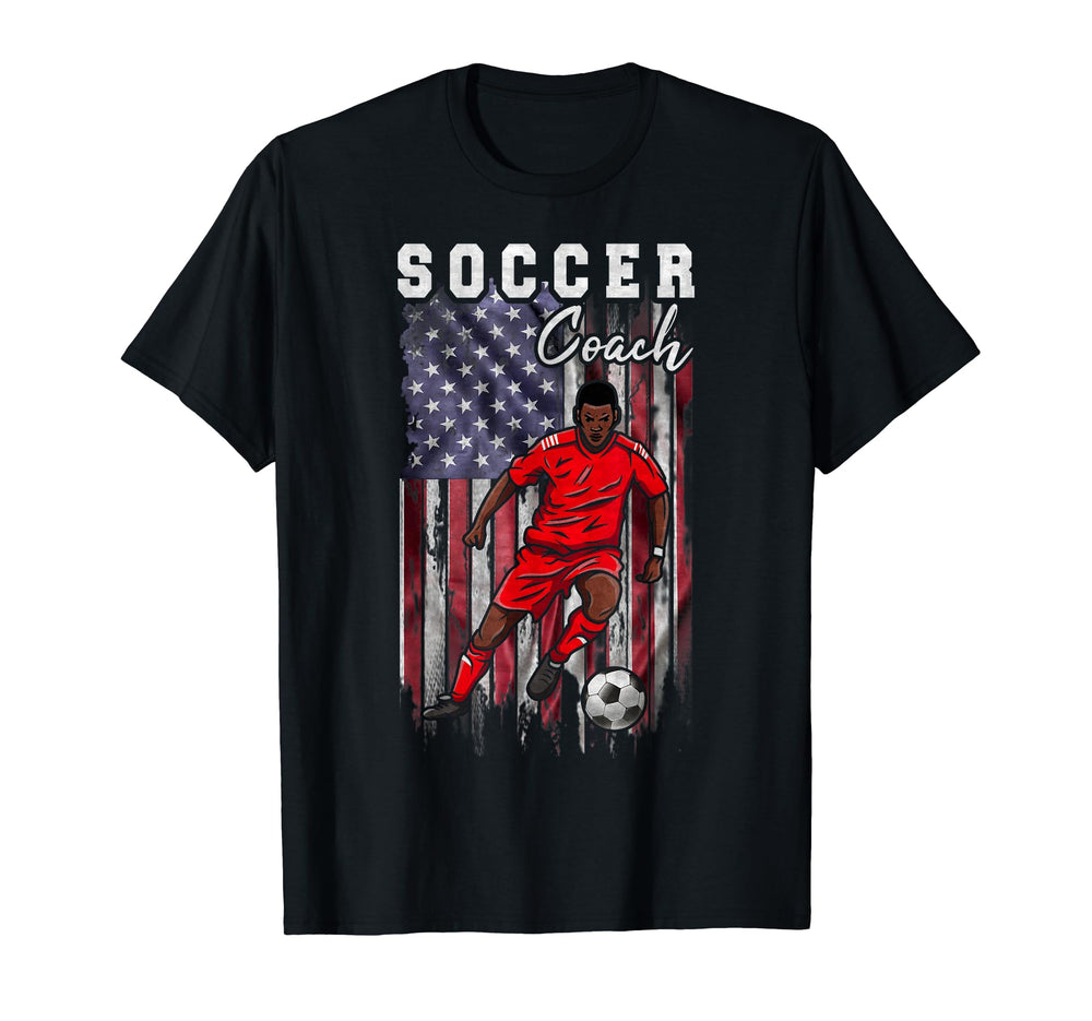 Usa Flag Soccer Player Proud Soccer T-Shirt - Minimalist Print Men Women