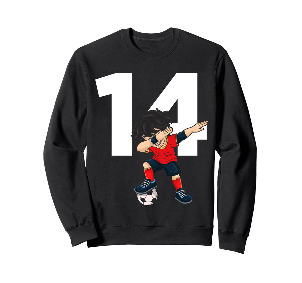 14 Soccer Birthday Gift Soccer Sweatshirt - Aesthetic Graphic Men Women