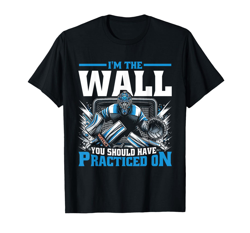 Funny Ice Hockey Goalie Goalkeeper T-Shirt - Minimalist Print for Adults