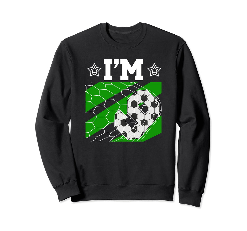 9Th Birthday Party Soccer 9 Year Sweatshirt - Novelty Apparel Men Women
