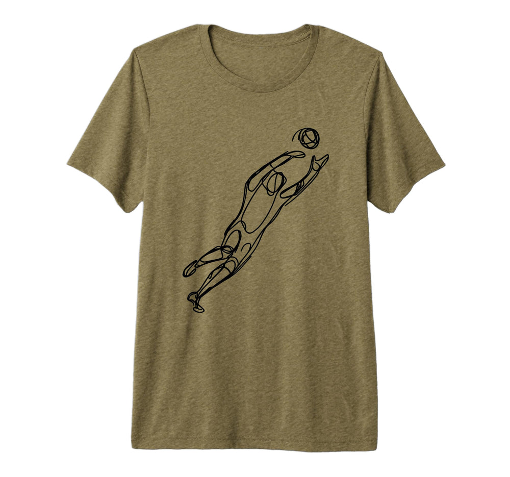 Soccer Goalkeeper Tri Blend T-Shirt - Graphic Print for Adults