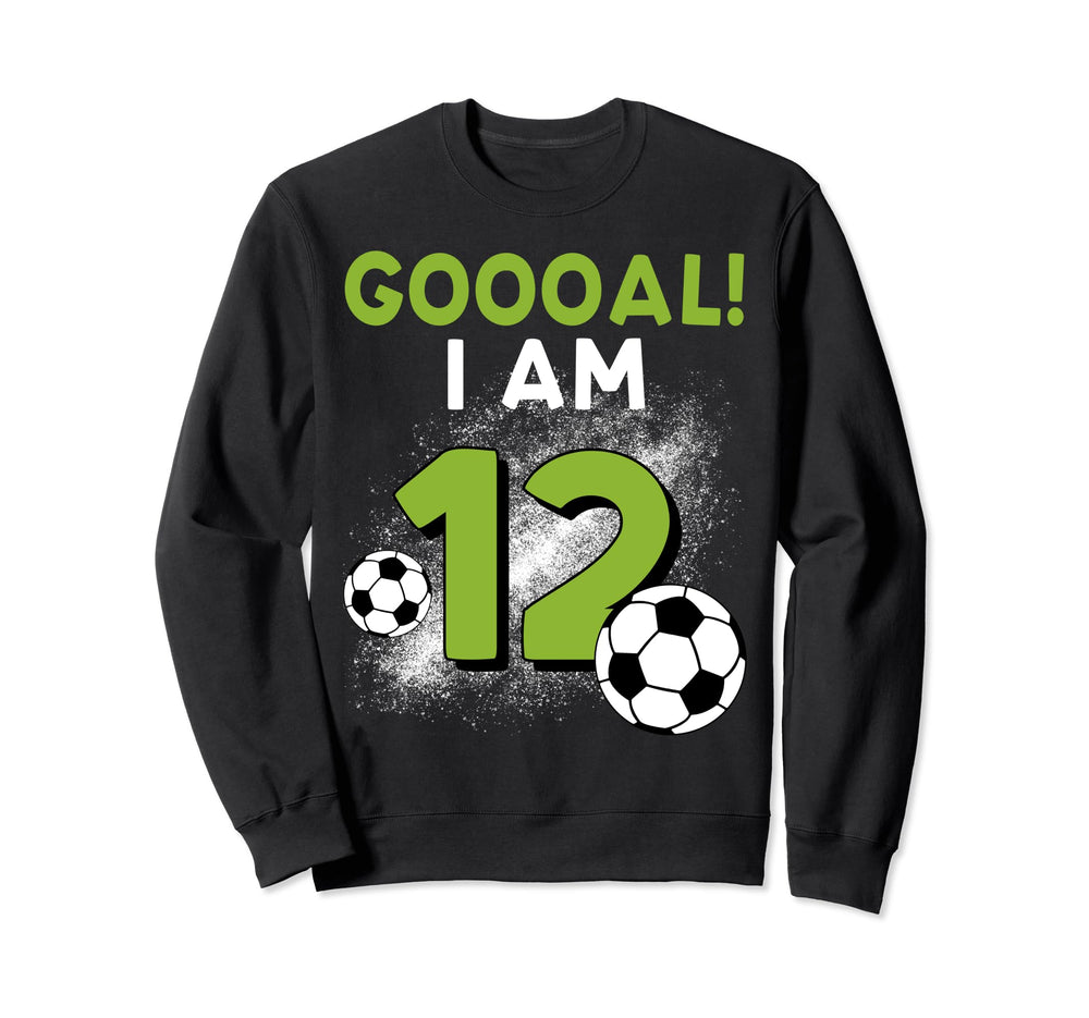 12Th Birthday Soccer Theme Sweatshirt - Casual Everyday Wear for Adults