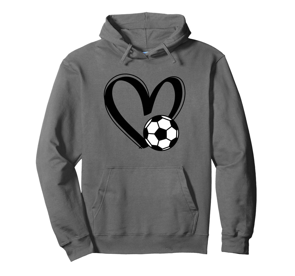 Soccer Ball Heart Hoodie - Novelty Apparel Unisex
