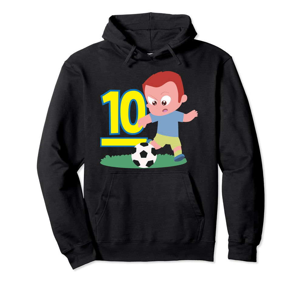 10Th Birthday 10 Years Soccer Hoodie - Streetwear Style for Adults