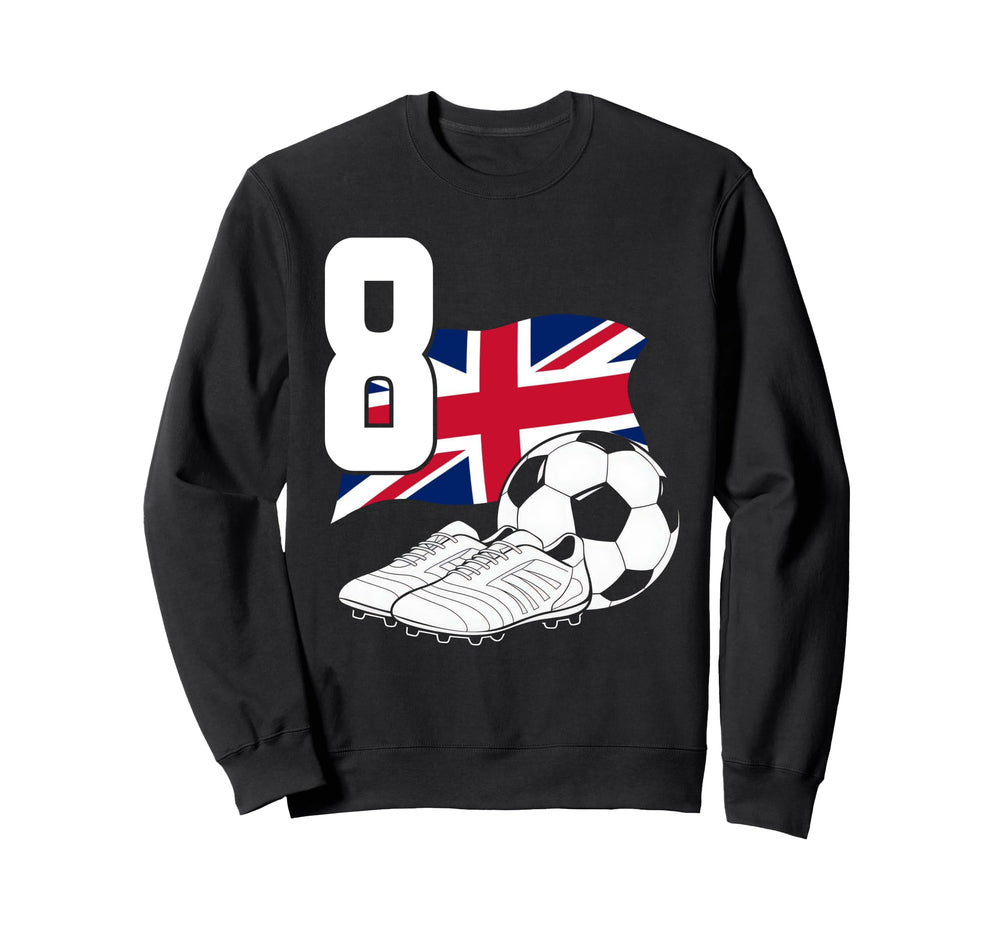 8 Soccer Birthday Gift Soccer Fan Sweatshirt - Streetwear Style for Adults
