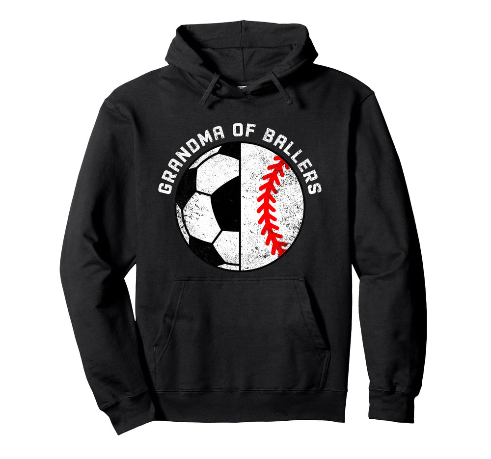 Grandma Ballers Funny Soccer Baseball Hoodie - Graphic Print Men Women