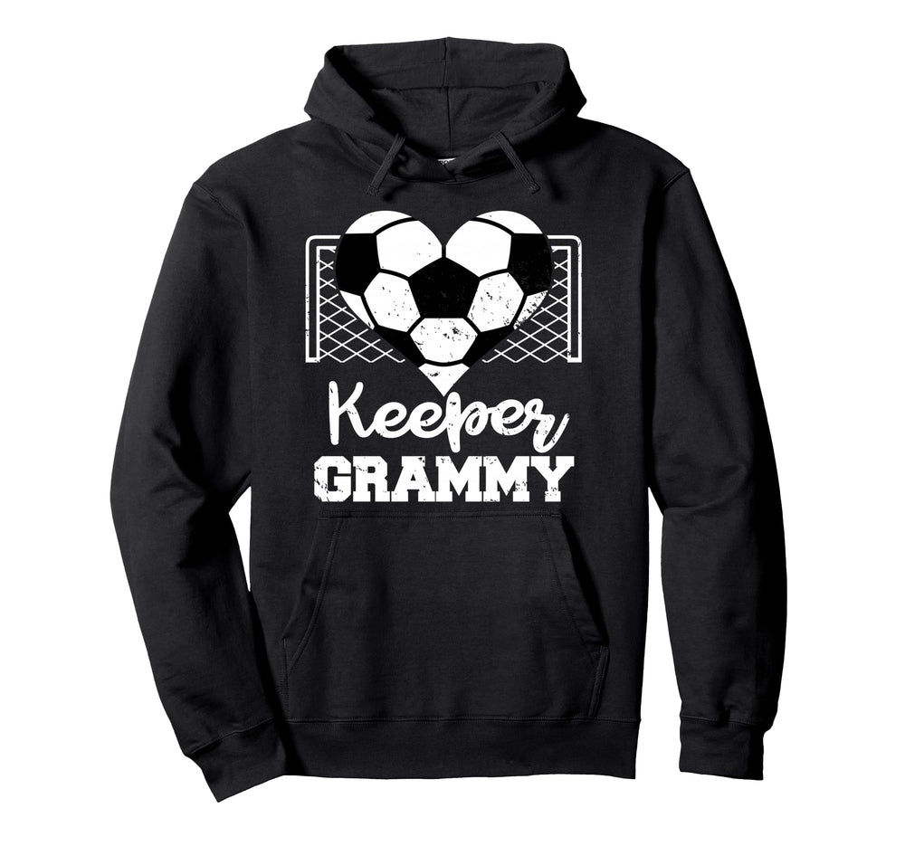 Keeper Grammy Funny Soccer Goalkeeper Hoodie - Minimalist Print for Adults