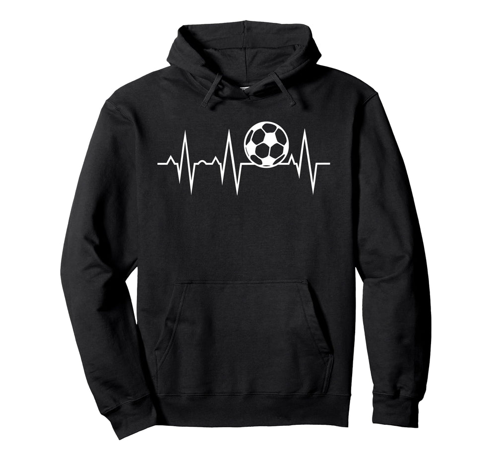 Soccer Heartbeat Hoodie - Graphic Print Men Women