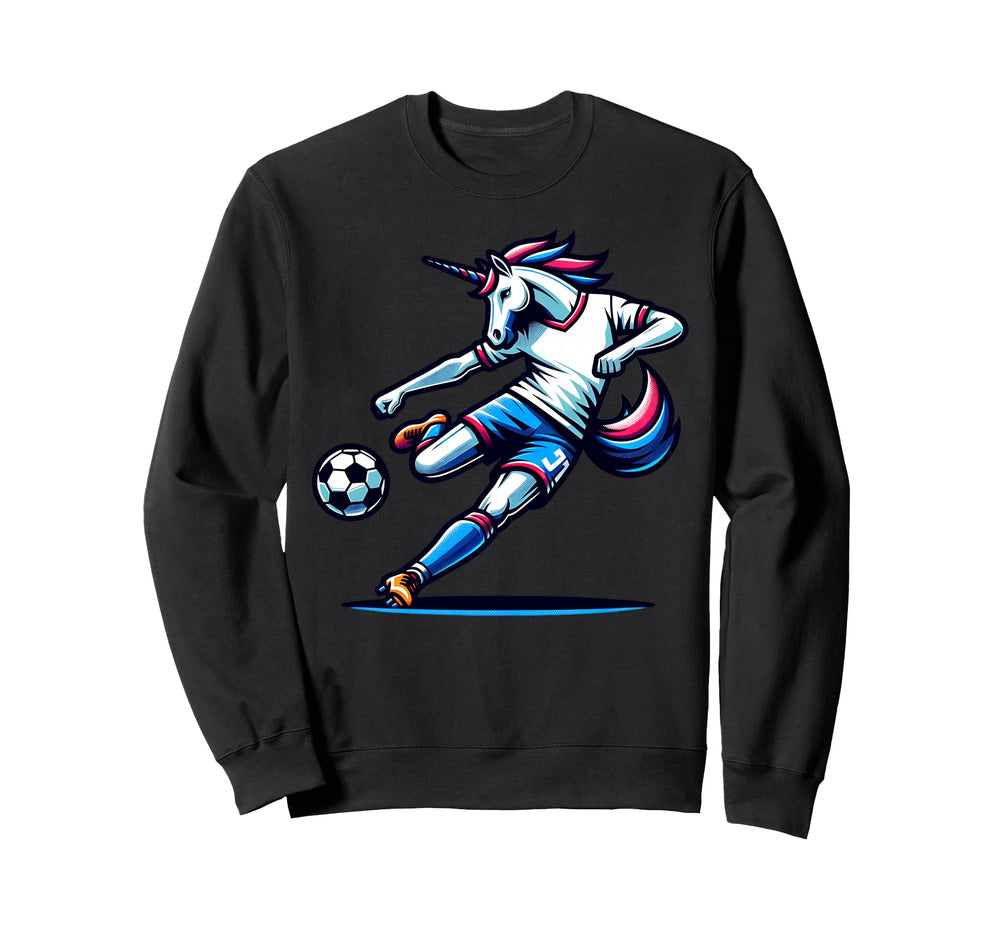 Footballer Unicorn Fans Soccer Sweatshirt - Casual Everyday Wear Unisex