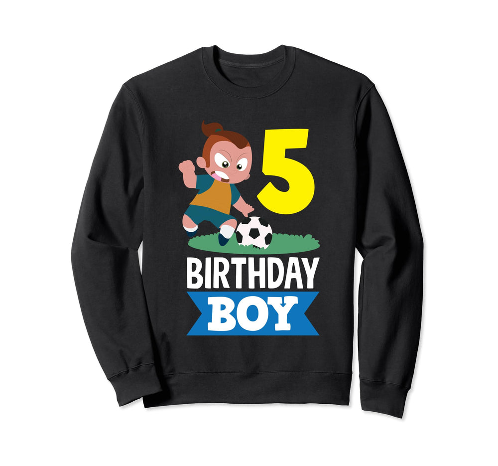 5Th Birthday 5 Years Soccer Football Sweatshirt - Graphic Print Men Women