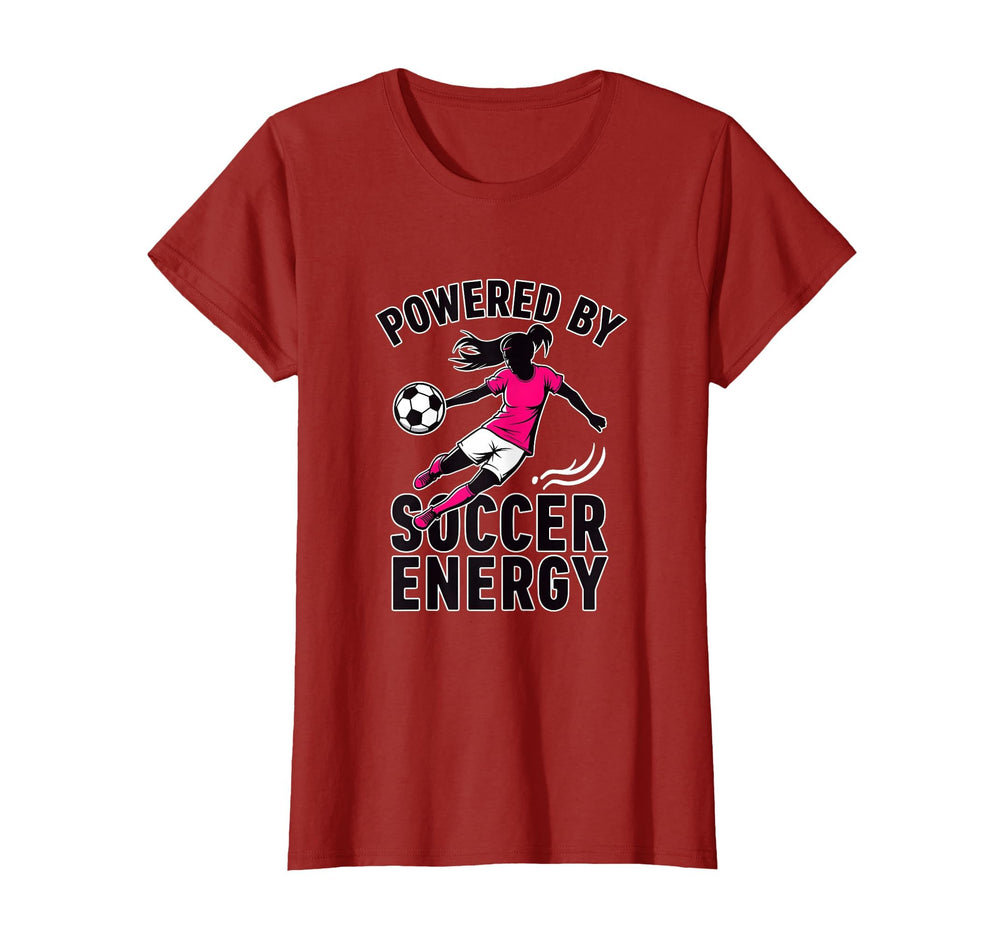 Powered Soccer Energy Womens T-Shirt - Minimalist Print Unisex