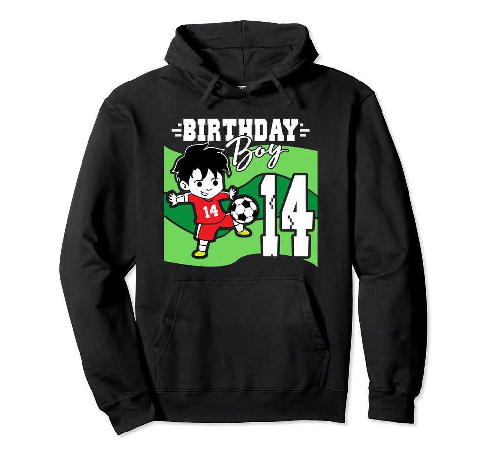 Soccer Birthday Party 14 Year Old Hoodie - Custom Art Print for Adults
