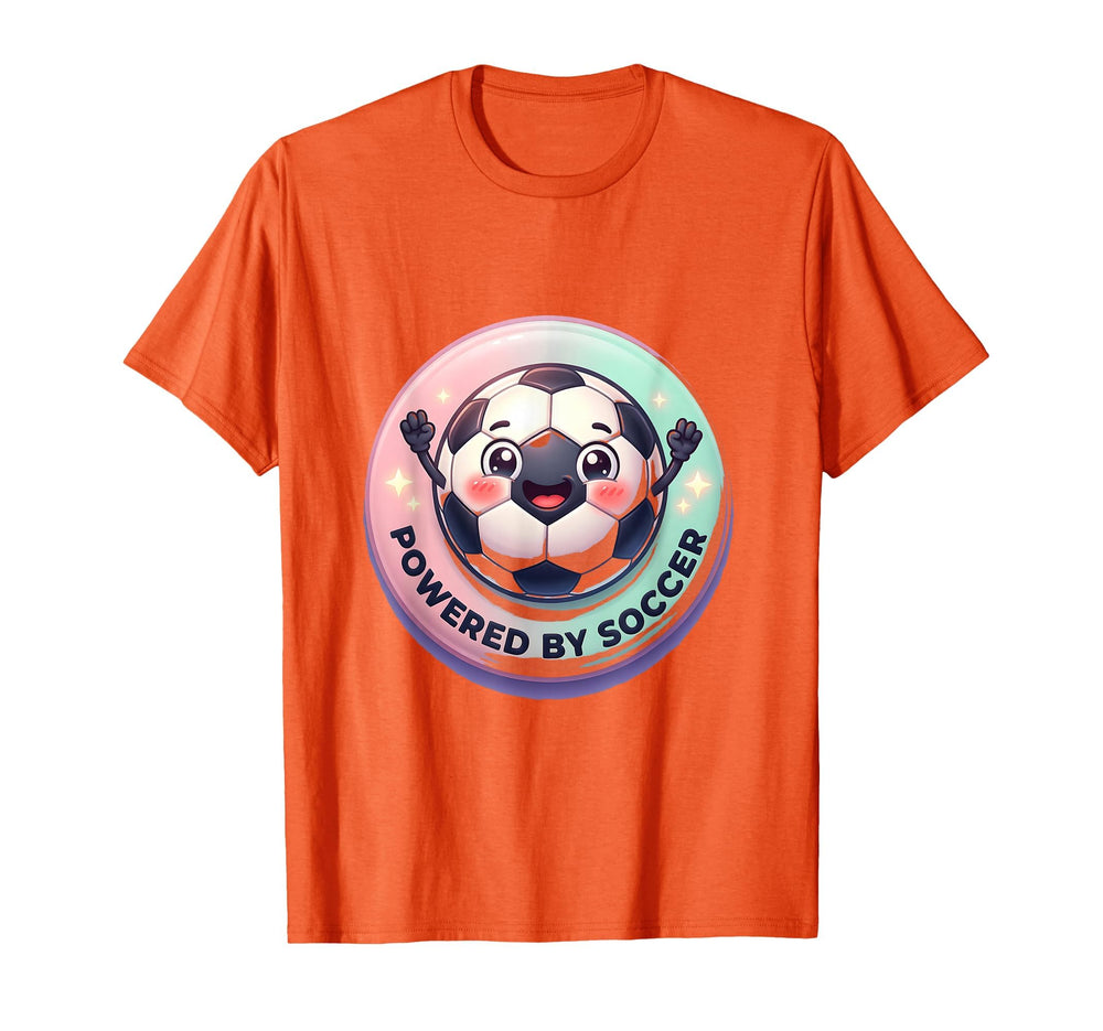 Powered Soccer Bold T-Shirt - Fun Novelty Design Men Women