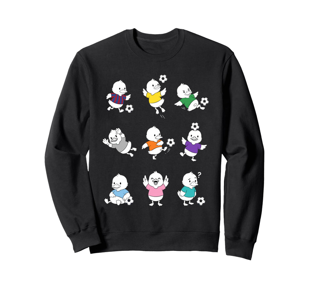 Soccer Duck Cartoon Funny Sweatshirt - Aesthetic Graphic Men Women