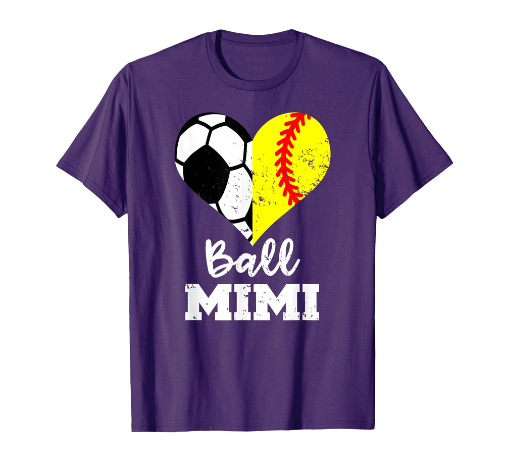 Ball Mimi Funny Soccer Softball T-Shirt - Casual Everyday Wear for Adults