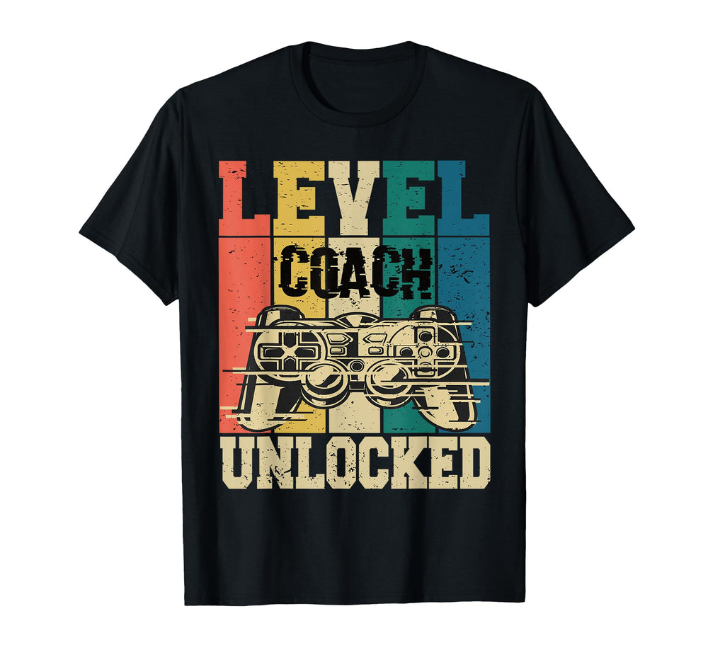 Level Coach Unlocked Trainer Soccer T-Shirt - Trendy Graphic Men Women