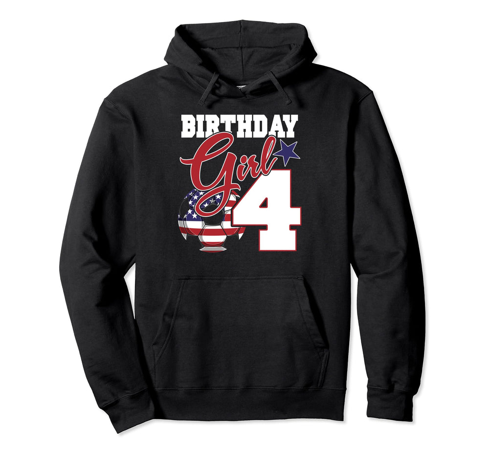 4Th Birthday Party Patriotic American Hoodie - Minimalist Print Unisex
