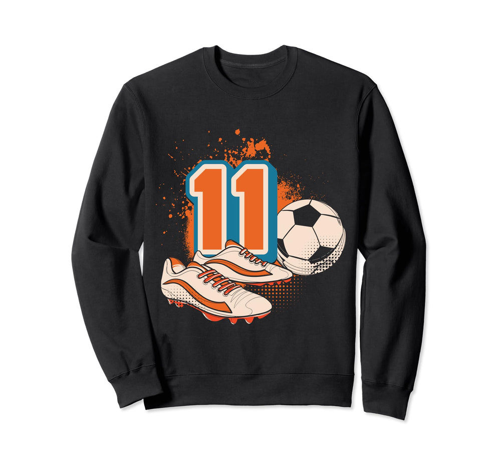 11Th Birthday Soccer Player Sweatshirt - Streetwear Style Men Women