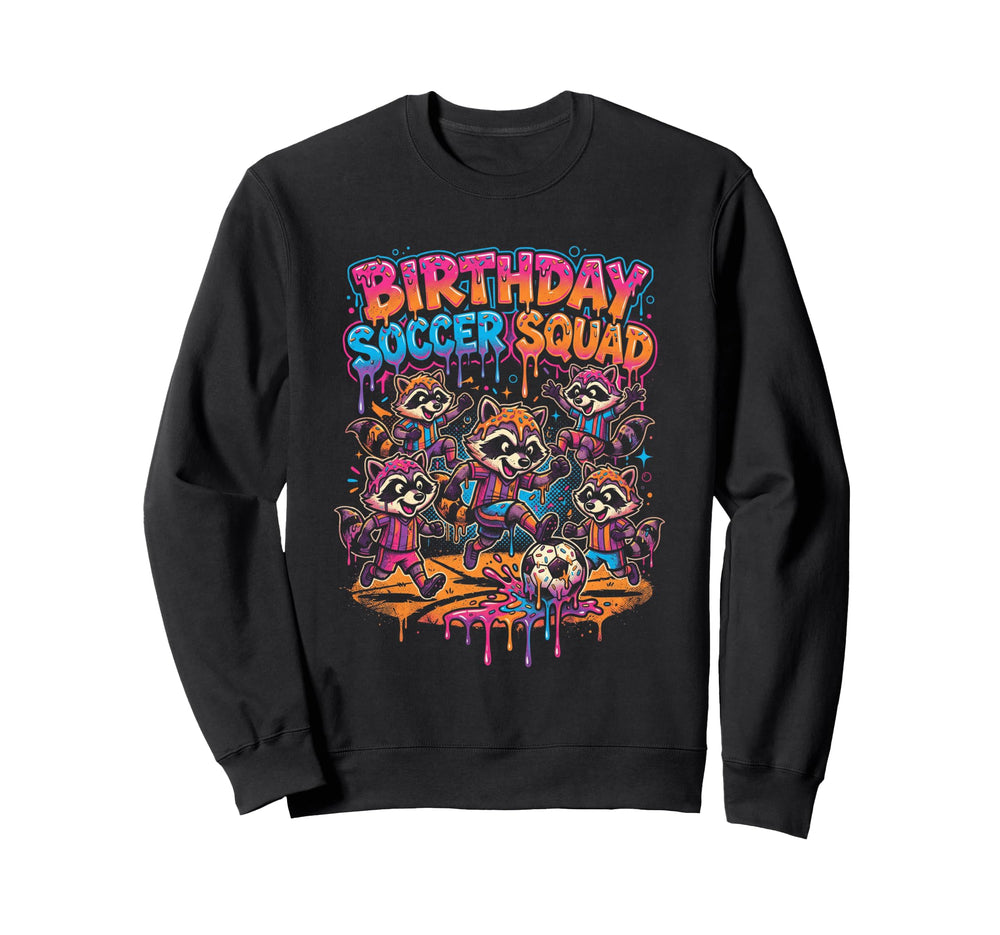 Raccoon Soccer Squad Celebration Sweatshirt - Trendy Graphic Men Women