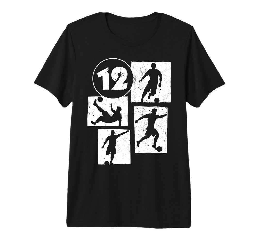 12Th Birthday Soccer Player Football 12 T-Shirt - Streetwear Style Unisex