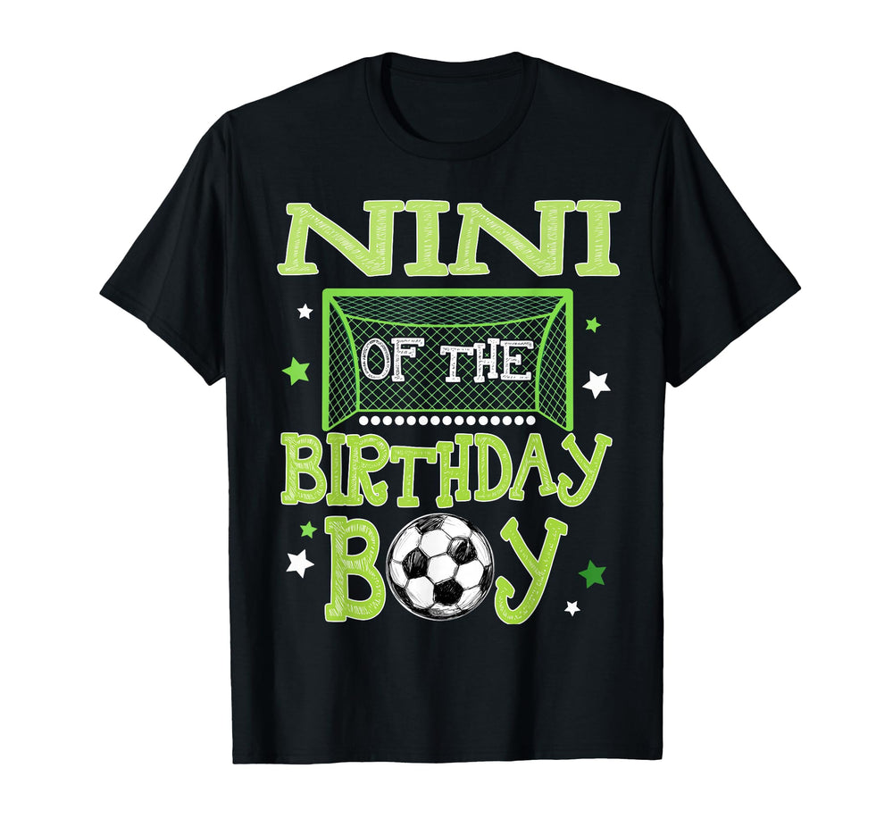 Nini Birthday Soccer Family T-Shirt - Casual Everyday Wear for Adults