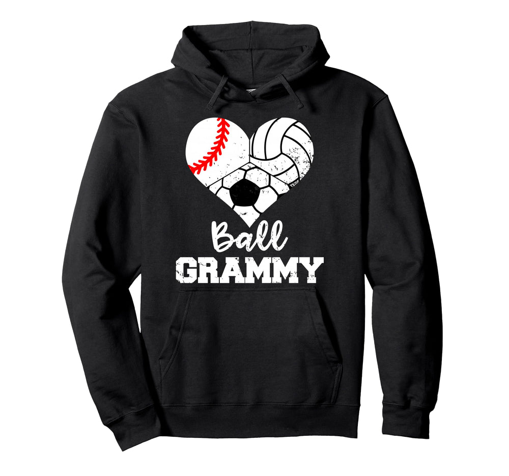 Ball Grammy Heart Funny Baseball Hoodie - Streetwear Style Unisex