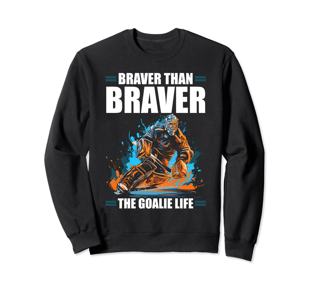 Ice Hockey Goalie Goaltender Sweatshirt - Custom Art Print Men Women