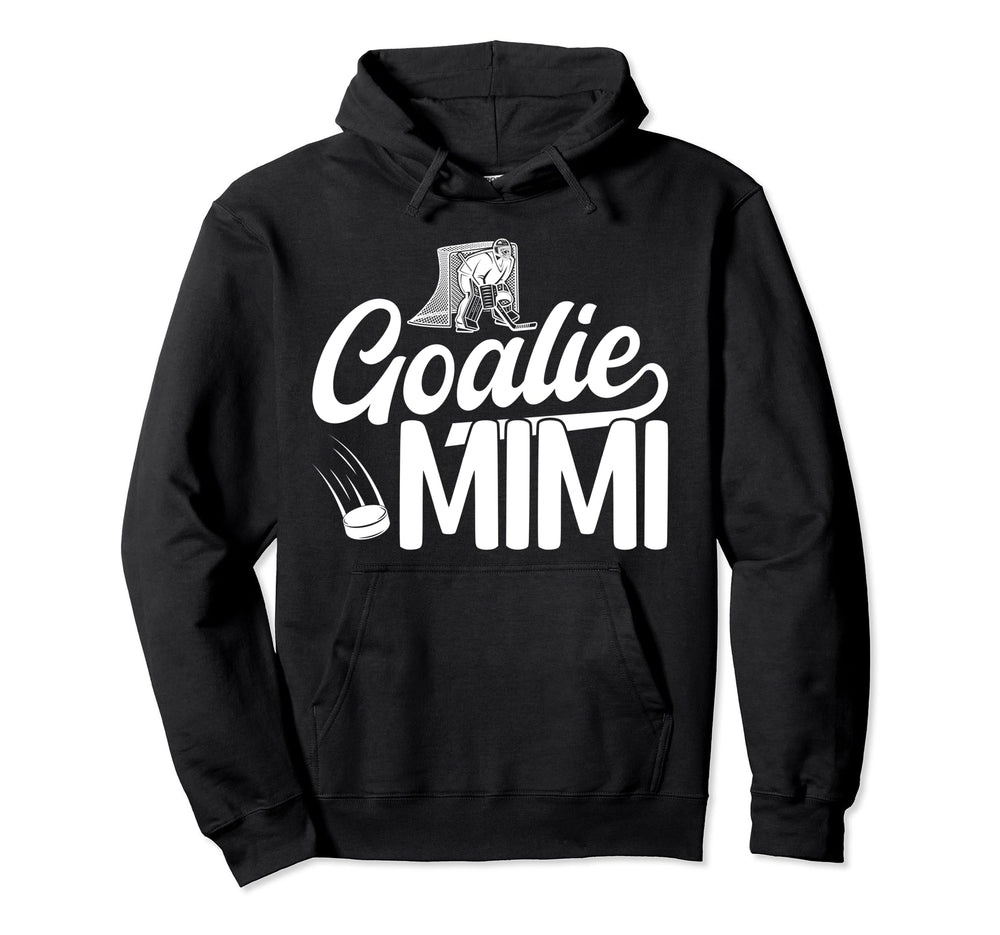 Ice Hockey Goalie Mimi Ice Hockey Hoodie - Minimalist Print Unisex