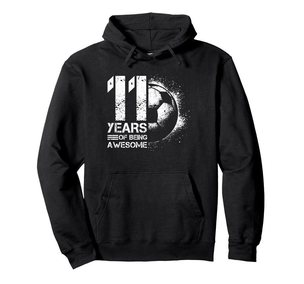 11Th Birthday Soccer Player Football Hoodie - Streetwear Style Men Women