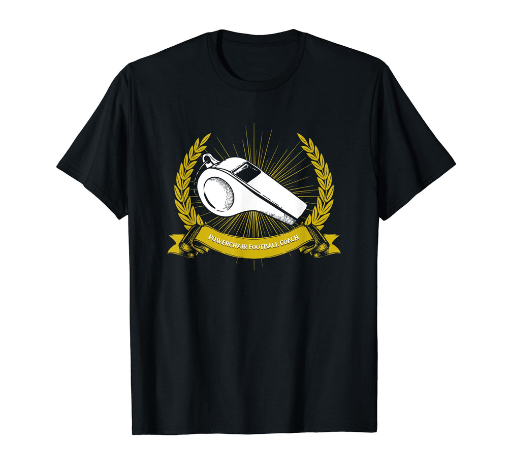 Powerchair Football Coach Power T-Shirt - Fun Novelty Design for Adults