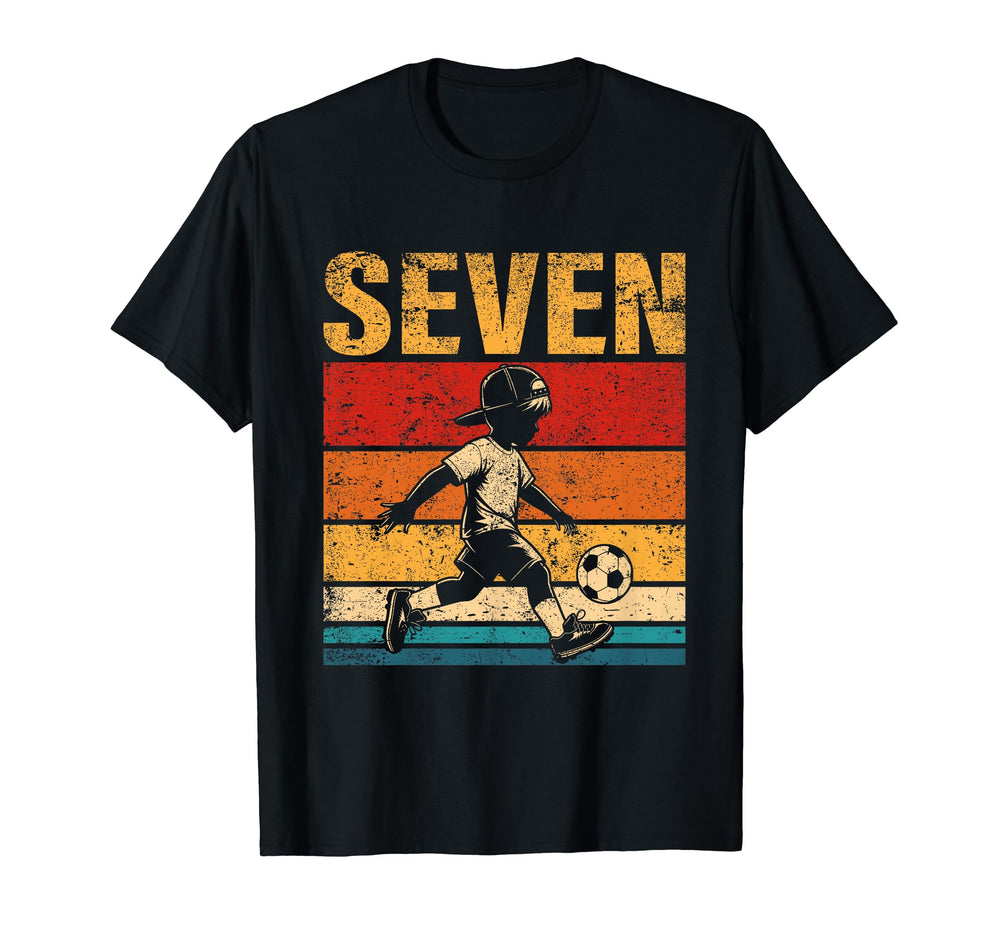7 Year Old Soccer Birthday 7Th Birthday T-Shirt - Graphic Print Unisex