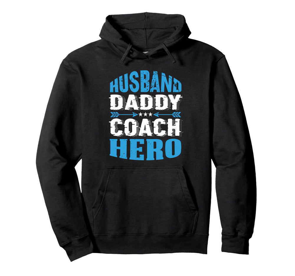 Husband Daddy Coach Hero Trainer Hoodie - Minimalist Print for Adults