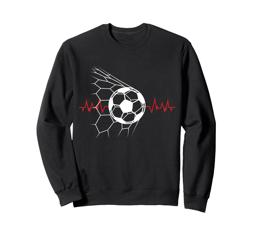 Soccer Ball Heartbeat Players Sweatshirt - Aesthetic Graphic for Adults