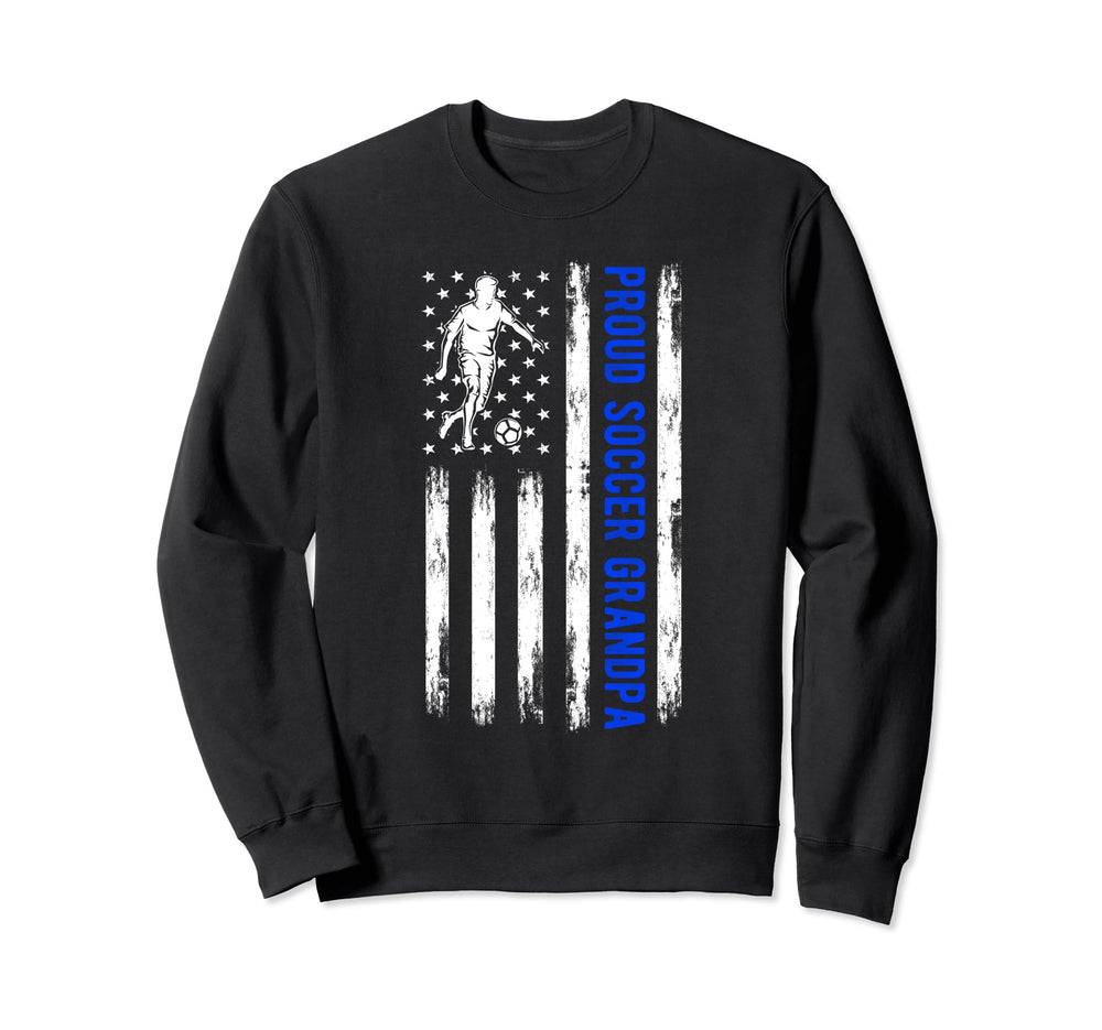 Proud Soccer Grandpa Usa Flag Sweatshirt - Aesthetic Graphic Men Women