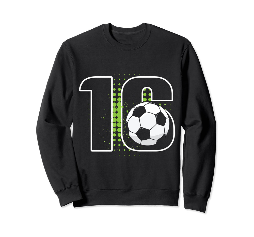 16Th Birthday Soccer Player Sweatshirt - Custom Art Print for Adults