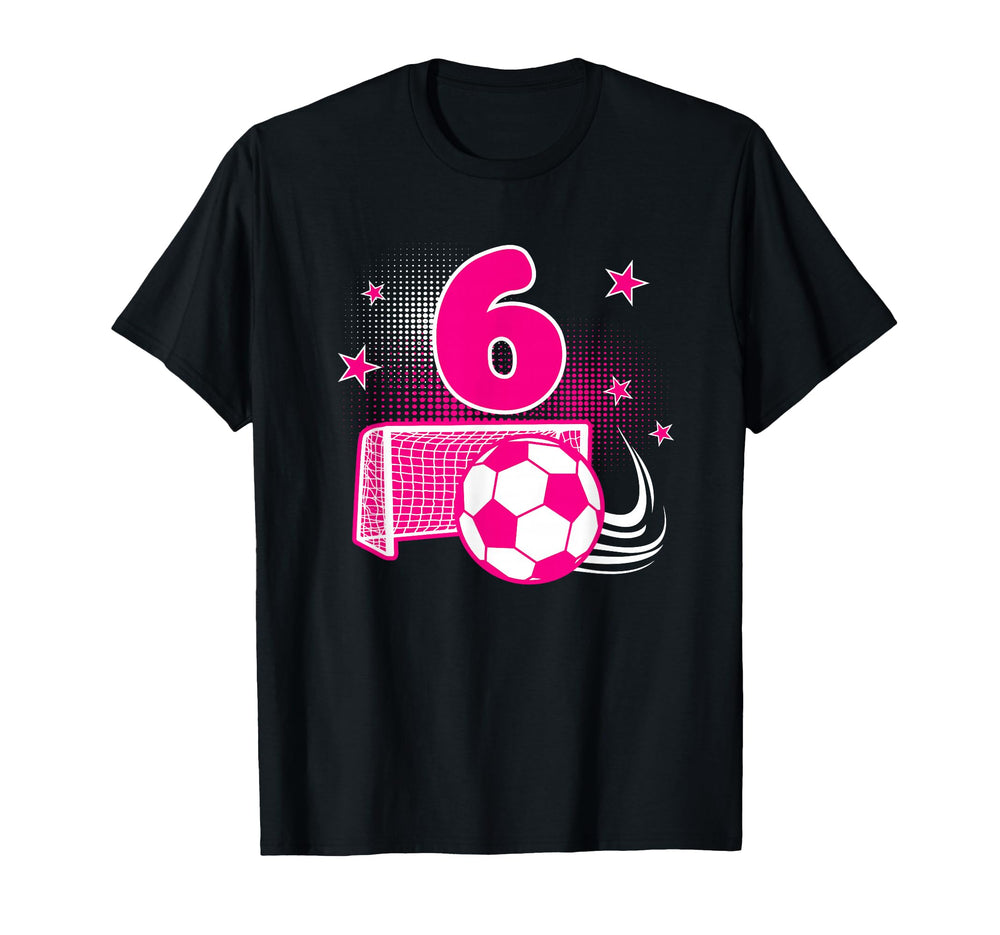 6 Years Old Birthday 6Th Soccer T-Shirt - Aesthetic Graphic for Adults