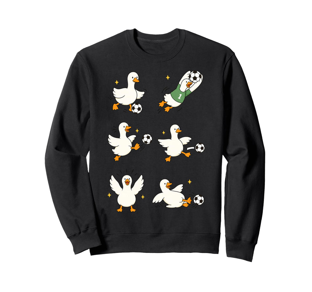 Silly Goose Playing Soccer Sweatshirt - Casual Everyday Wear for Adults
