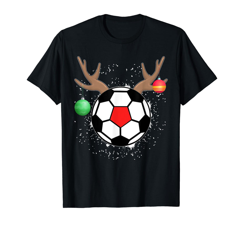 Rednose Reindeer Soccer Outfit T-Shirt - Casual Everyday Wear Men Women