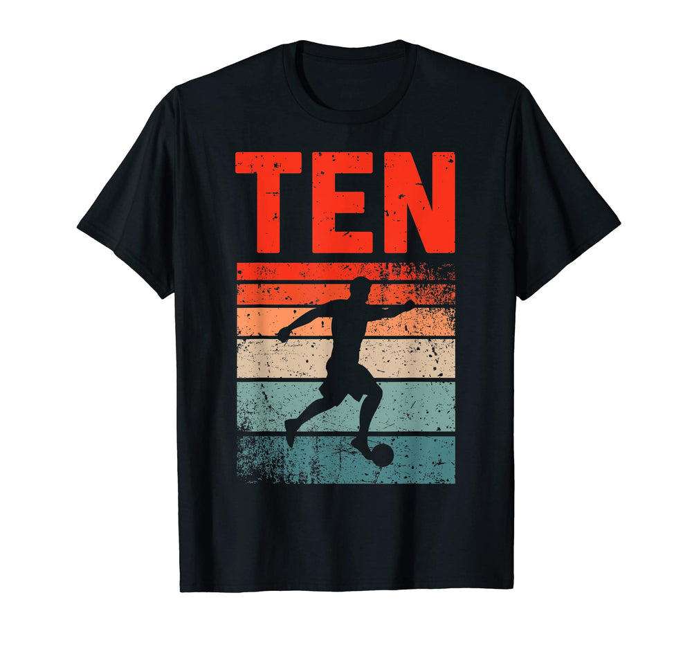 10Th Birthday Soccer 10 Years Old T-Shirt - Unique Graphic Men Women