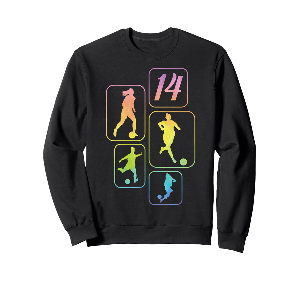 14Th Birthday Soccer Player Sweatshirt - Casual Everyday Wear for Adults