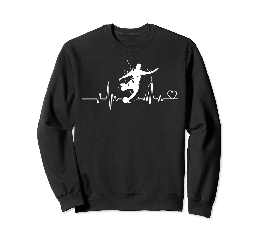Soccer Heartbeat Tees Soccer Ball Sweatshirt - Novelty Apparel Men Women