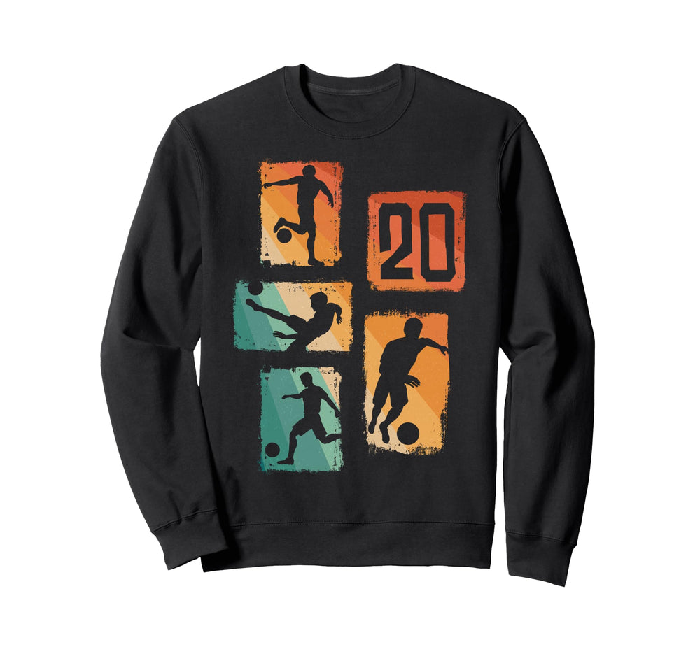 20Th Birthday Soccer Player Football Sweatshirt - Novelty Apparel Unisex