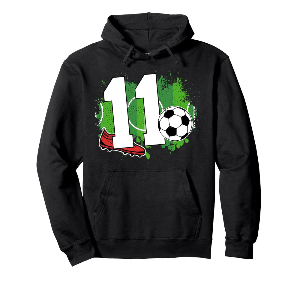 11Th Birthday Soccer Eleven Year Old Hoodie - Trendy Graphic for Adults