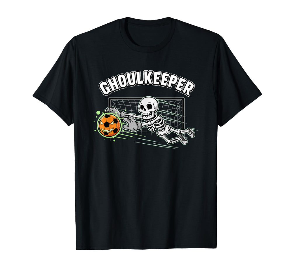 Ghoulkeeper Skeleton Goalie T-Shirt - Casual Everyday Wear Unisex